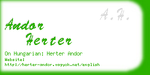 andor herter business card